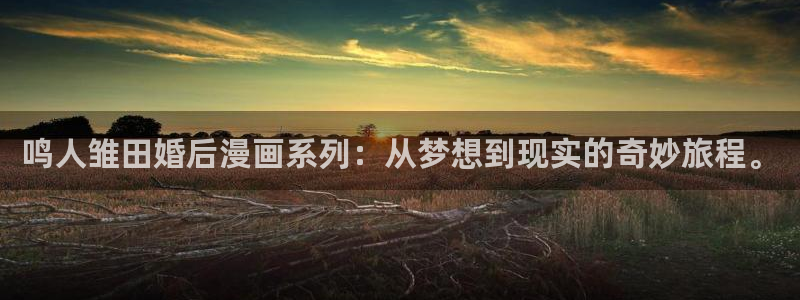 汗汗漫画手机：鸣人雏田婚后漫画系列：从梦想到现实的奇妙旅程。